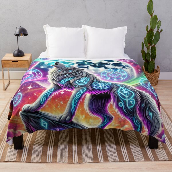 Item preview, A Vibrant & Magical Wolf designed and sold by Dream Bloom Gallery.
