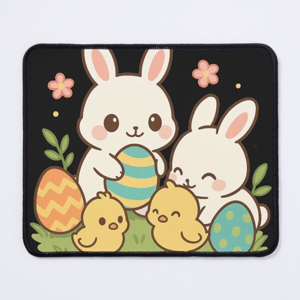 Item preview, Anime Kawaii Easter Eggs Colorful Happy Greetings Spring Rabbit Bunny Chicken designed and sold by Cr320.