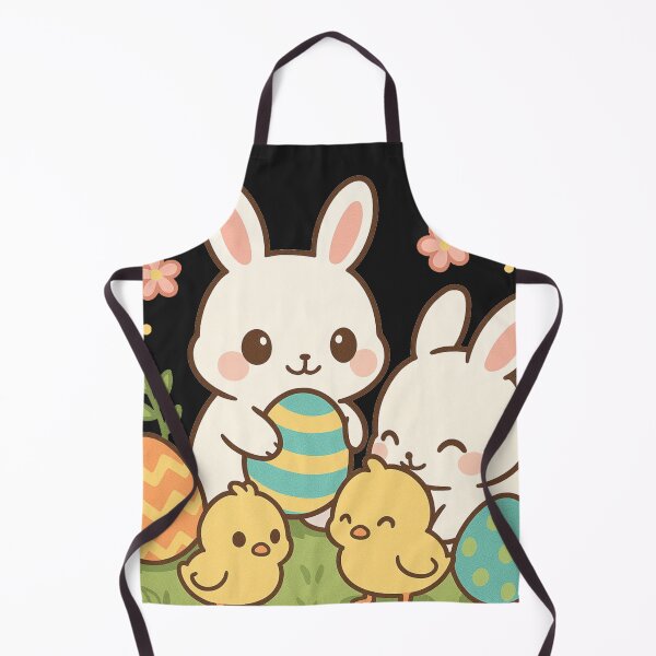 Item preview, Anime Kawaii Easter Eggs Colorful Happy Greetings Spring Rabbit Bunny Chicken designed and sold by Cr320.