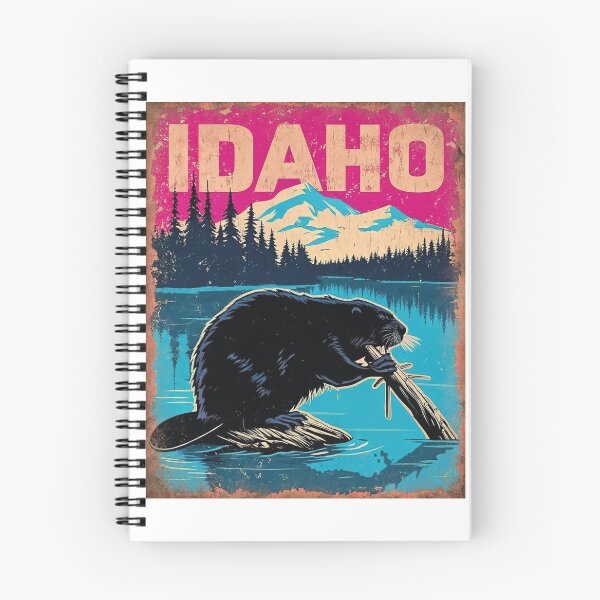 Item preview, Idaho Beaver – Retro Wildlife Poster designed and sold by PastEcho.
