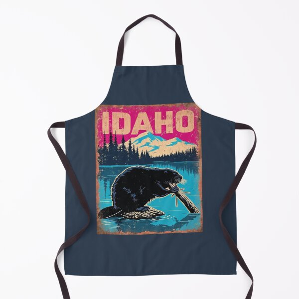 Item preview, Idaho Beaver – Retro Wildlife Poster designed and sold by PastEcho.