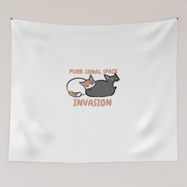 Item preview, Prrr-sonal Space Invation – Cute Cat Love & Friendship Design designed and sold by McPurrface.