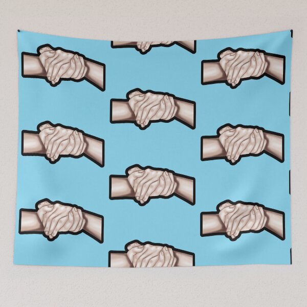 Item preview, skin-colored hands hold each other designed and sold by katecheerycake.