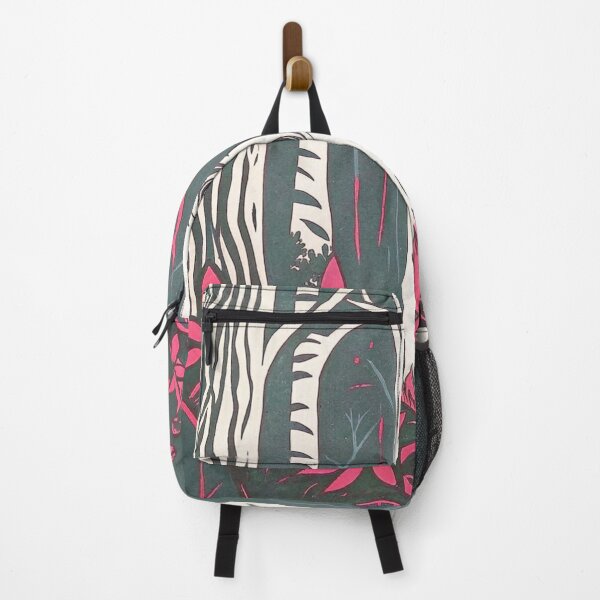 Item preview, Pink Rabbit in the Enchanted Forest – Bold Graphic Nature Art designed and sold by alesamoon.