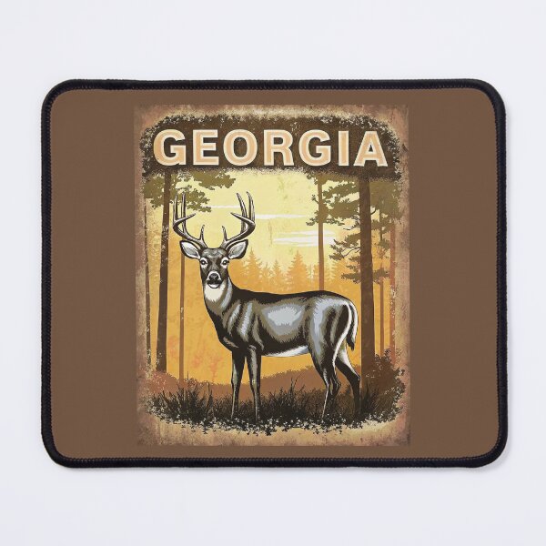 Item preview, Georgia Deer – Vintage Wildlife Poster designed and sold by PastEcho.