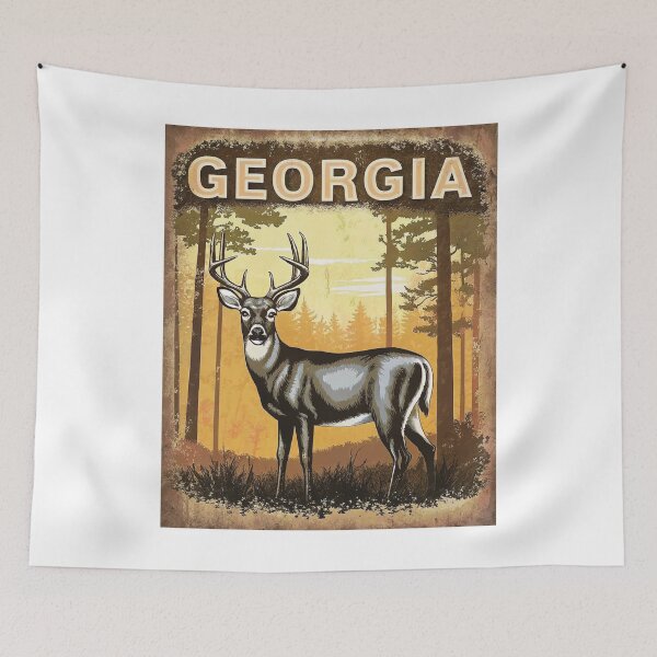 Item preview, Georgia Deer – Vintage Wildlife Poster designed and sold by PastEcho.