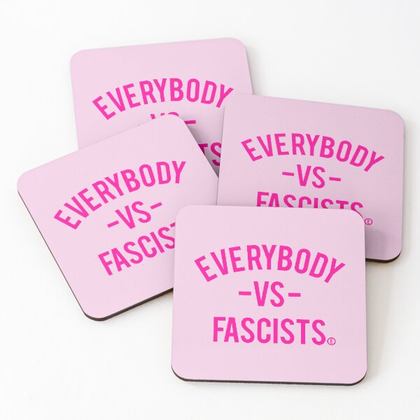 Item preview, Everybody VS Fascists (circle E for equality) hot pink designed and sold by Thelittlelord.