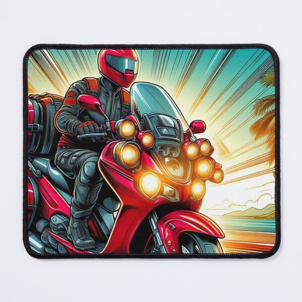 Item preview, AI Biker Touring Through Nature – Scenic Motorcycle Adventure Design for Travel, Scooter, and Outdoor Lovers designed and sold by knalpot-design.