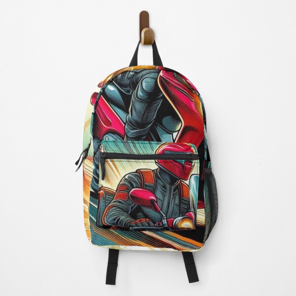 Item preview, AI Biker Touring Through Nature – Scenic Motorcycle Adventure Design for Travel, Scooter, and Outdoor Lovers designed and sold by knalpot-design.