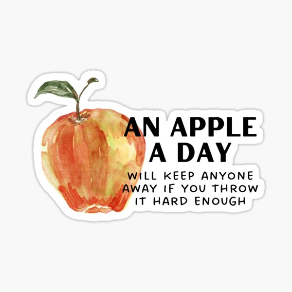 Artikel-Vorschau von Frecher Aquarell-Apfel-Aufkleber – frecher Fruchthumor für alberne Stimmung, designt und verkauft von thistledewcraft.