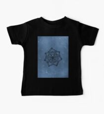 Abstract geometric flower (blue design) Baby Tee