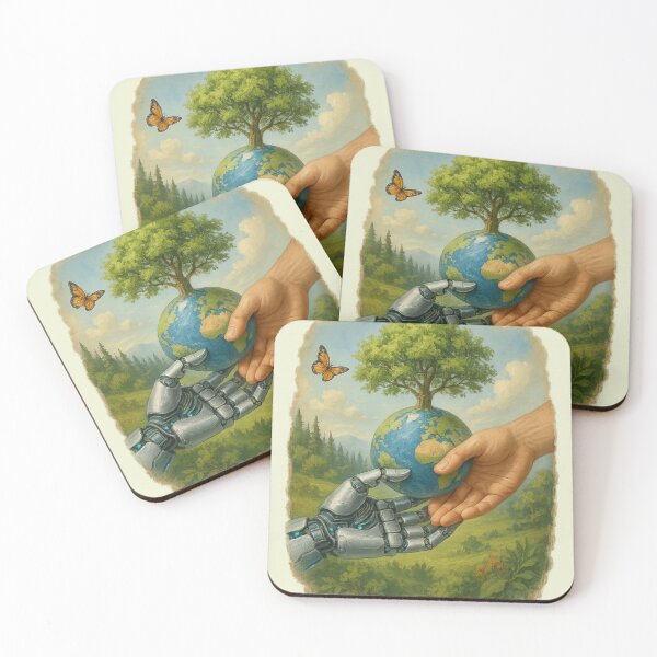 Item preview, symbolizes the union of humanity and technology designed and sold by MindfluxStudio.