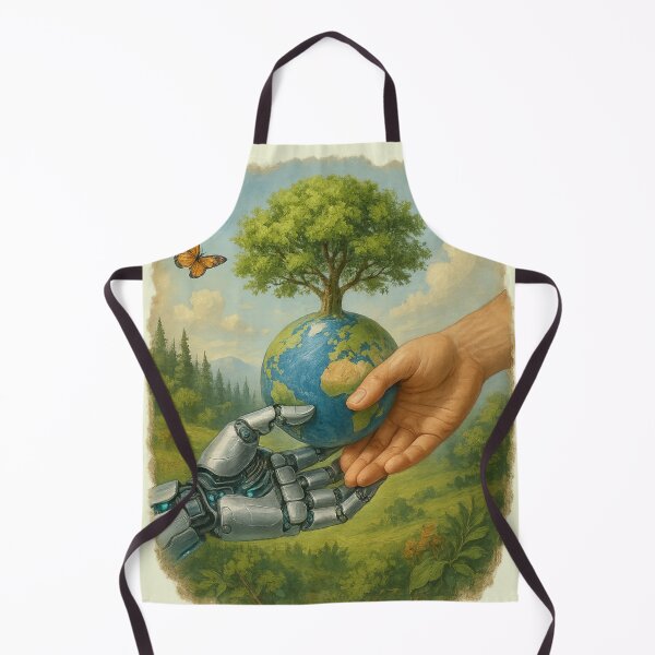 Item preview, symbolizes the union of humanity and technology designed and sold by MindfluxStudio.