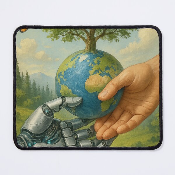Item preview, symbolizes the union of humanity and technology designed and sold by MindfluxStudio.