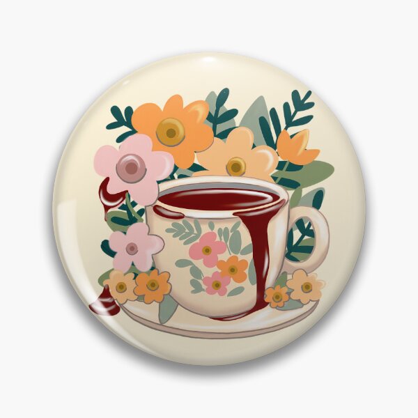 Item preview, Floral cup of chocolate hot drink illustration design designed and sold by Clara Fruggeri.