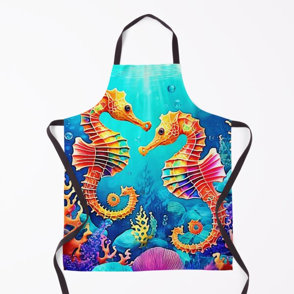 Item preview, Colorful Seahorse Pair Design designed and sold by Health And Fitness Posts e-Store.