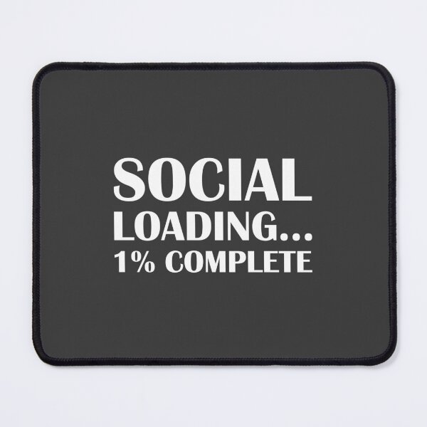 Item preview, Social Loading... 1% Complete / Introvert Joke Funny T-Shirt Label designed and sold by introvertvibes.