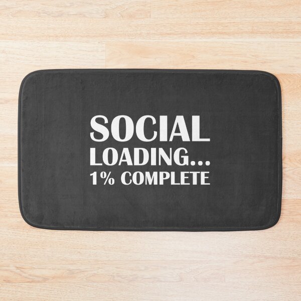 Item preview, Social Loading... 1% Complete / Introvert Joke Funny T-Shirt Label designed and sold by introvertvibes.