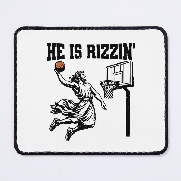 Item preview, He is rising Funny Basketball Jesus Christian designed and sold by silverhexagon.
