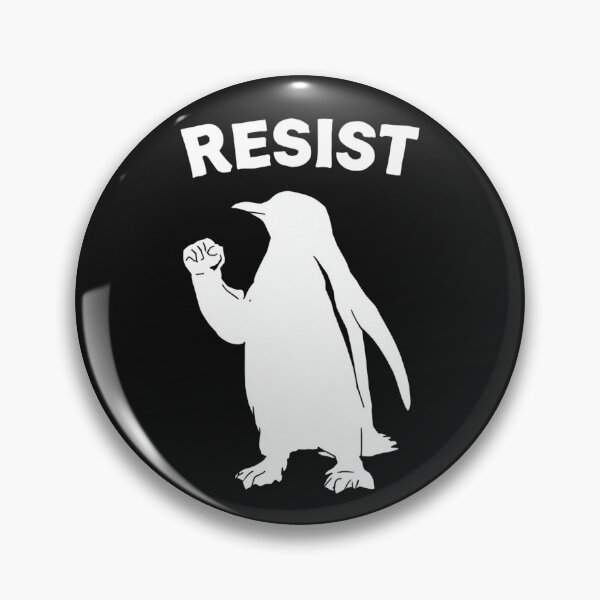 Item preview, Resist Penguin Outline Minimalist Protest Animal Art designed and sold by Adrian Kane.
