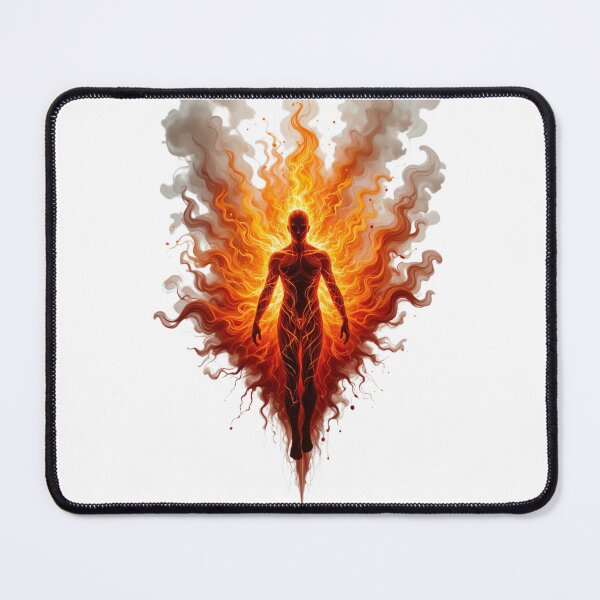 Item preview, Burning up Embodied energy – Silhouette in vibrant fire designed and sold by latelierdechris.
