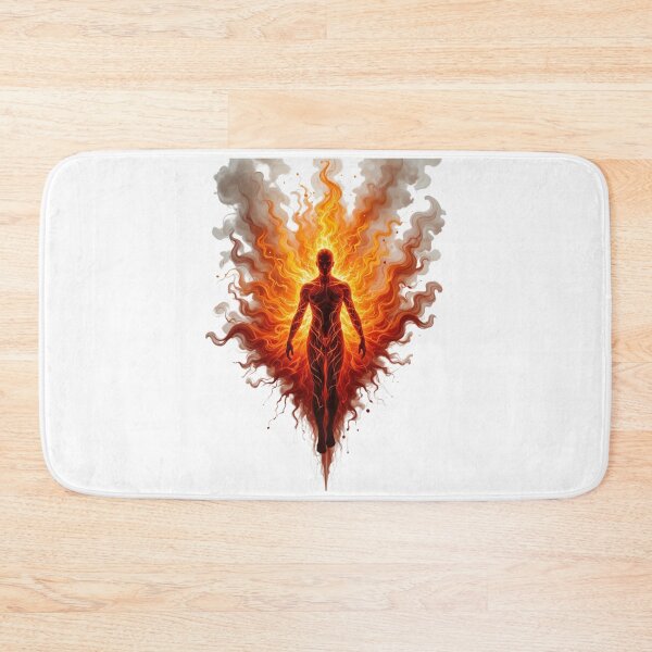 Item preview, Burning up Embodied energy – Silhouette in vibrant fire designed and sold by latelierdechris.