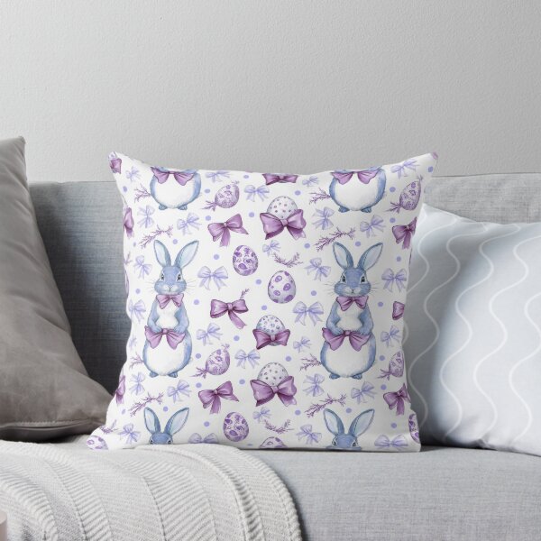 Item preview, Cute Easter Bunny and Purple Egg Seamless Pattern – Pastel Spring Holiday Design designed and sold by uriviolka99.