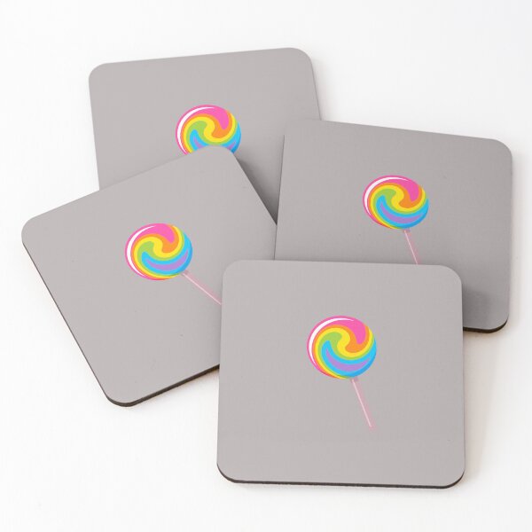 Item preview, colorful, spiral-shaped lollipop with rainbow pattern designed and sold by Kisho.