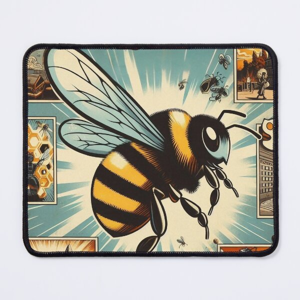 Item preview, Epic Comic Book Bee in Retro Style designed and sold by Beemyguest.