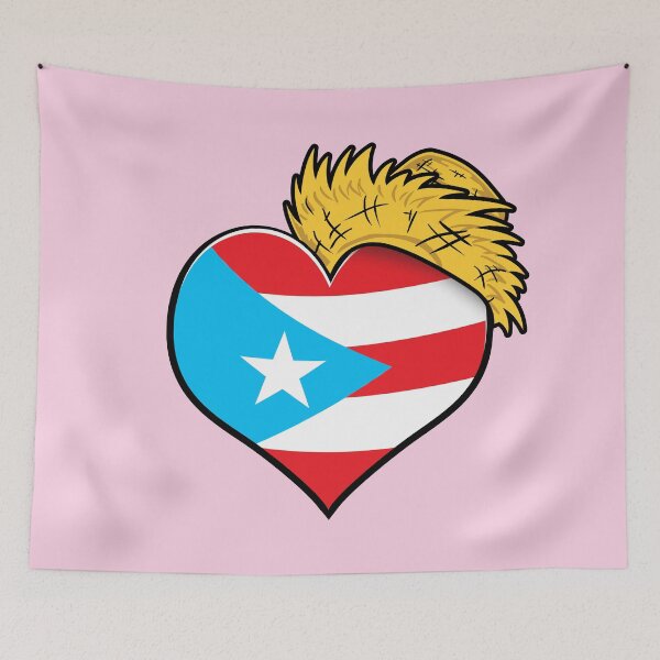 Item preview, Love Puerto Rico Heart and Pava Hat - Pink designed and sold by HectorCantres.