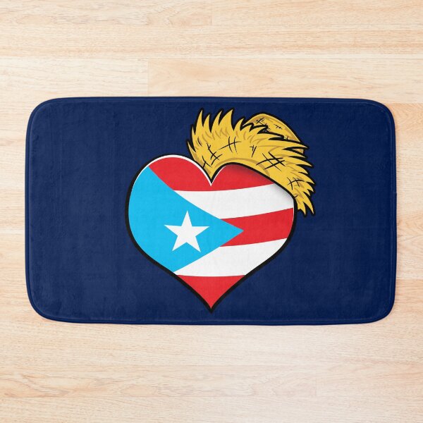 Item preview, Love Puerto Rico Heart and Pava Hat - Blue designed and sold by HectorCantres.