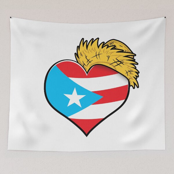 Item preview, Love Puerto Rico Heart and Pava Hat - White designed and sold by HectorCantres.