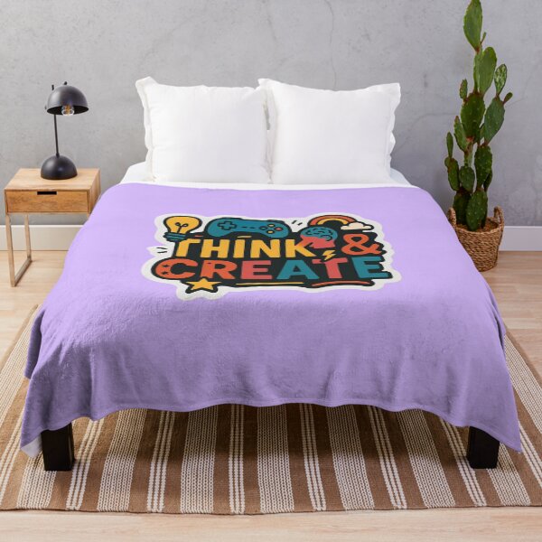 Item preview, Think and Create Motivational Gaming Sticker designed and sold by ExploreAura Studio.