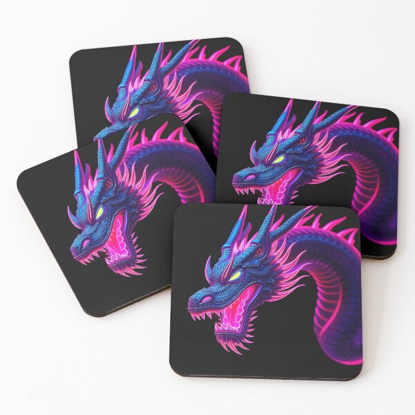 Item preview, Cyberpunk Neon Dragon – Futuristic Glowing Artwork designed and sold by FusionCipher.