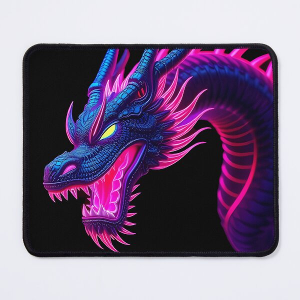Item preview, Cyberpunk Neon Dragon – Futuristic Glowing Artwork designed and sold by FusionCipher.