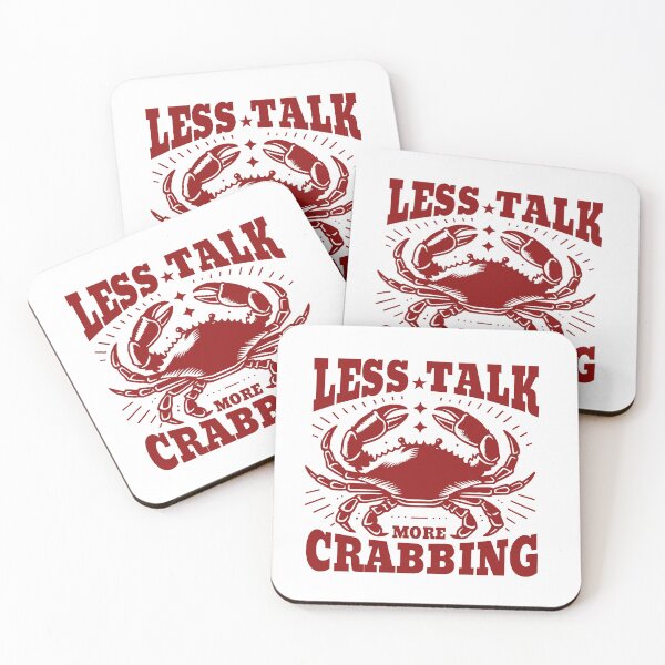 Item preview, Crab silhouette Less talk more crabbing designed and sold by Graffik-Peeps.