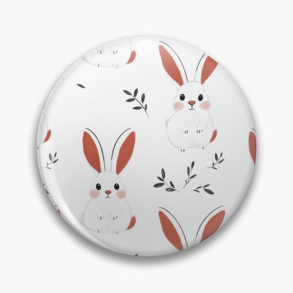 Item preview, Cute Bunny Pattern with Rustic Leaves I Adorable Bunny Illustration  designed and sold by uriviolka99.