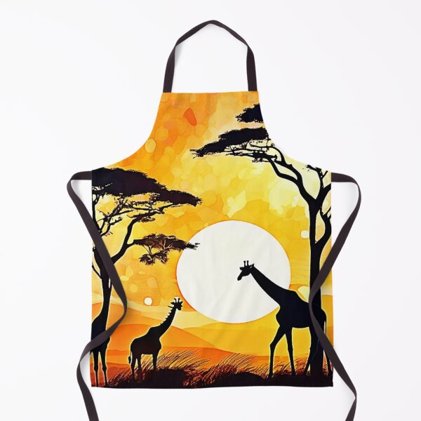 Item preview, African Savannah Sunset Giraffe Scene designed and sold by Health And Fitness Posts e-Store.