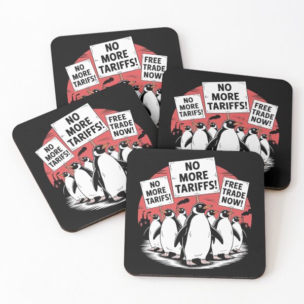 Item preview, Penguin Protest Against Tariffs Funny Penguin Tariff designed and sold by Redgiant87x.