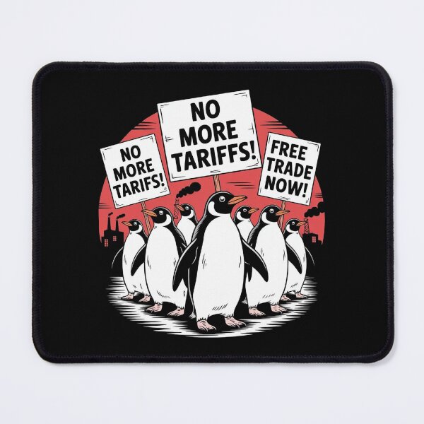 Item preview, Penguin Protest Against Tariffs Funny Penguin Tariff designed and sold by Redgiant87x.