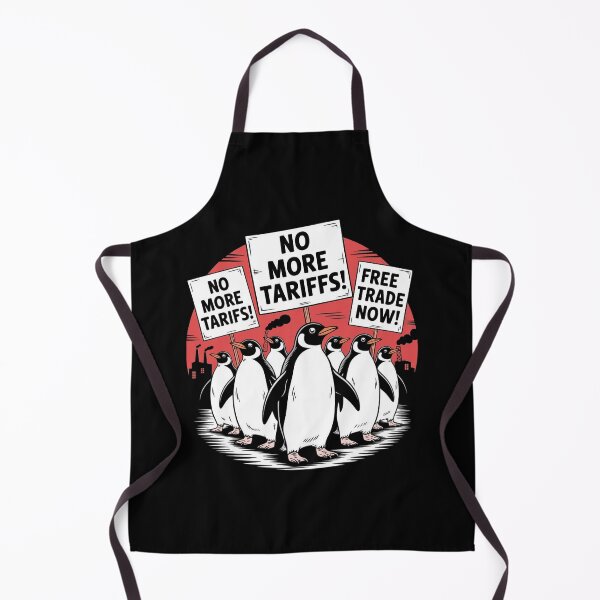 Item preview, Penguin Protest Against Tariffs Funny Penguin Tariff designed and sold by Redgiant87x.