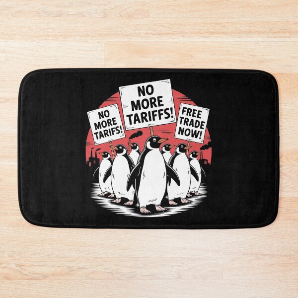 Item preview, Penguin Protest Against Tariffs Funny Penguin Tariff designed and sold by Redgiant87x.
