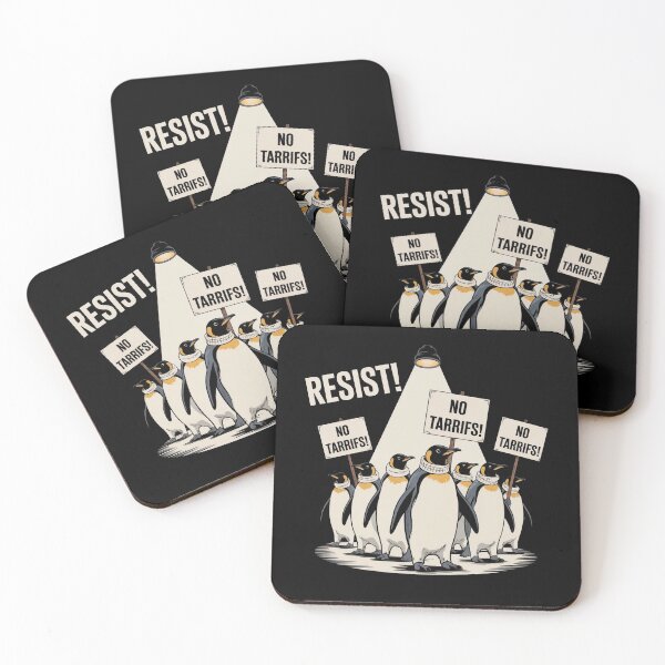 Item preview, Penguin Protest Against Tariffs Funny Penguin Tariff designed and sold by Redgiant87x.