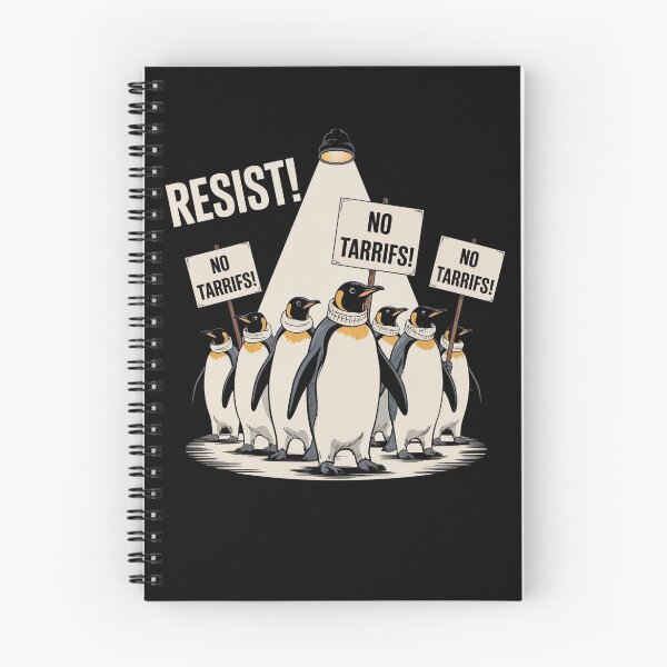 Item preview, Penguin Protest Against Tariffs Funny Penguin Tariff designed and sold by Redgiant87x.
