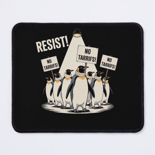 Item preview, Penguin Protest Against Tariffs Funny Penguin Tariff designed and sold by Redgiant87x.