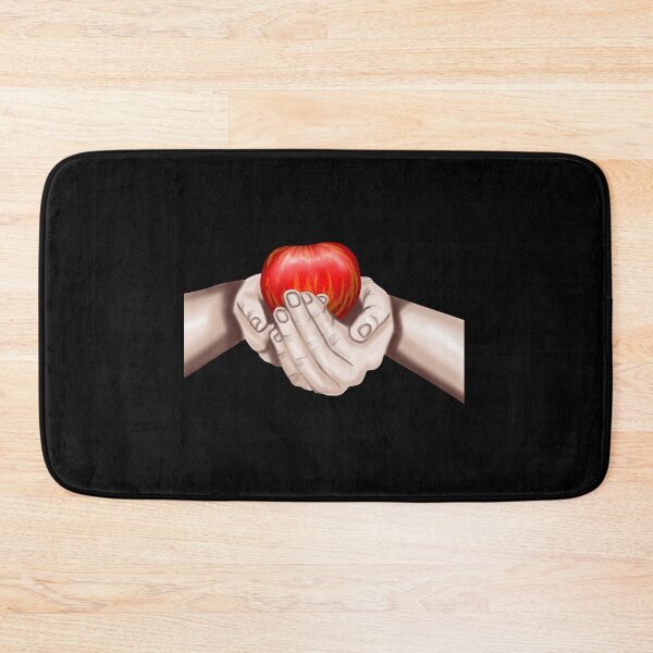 Item preview, Skin-colored hands holding an apple, with black border designed and sold by katecheerycake.