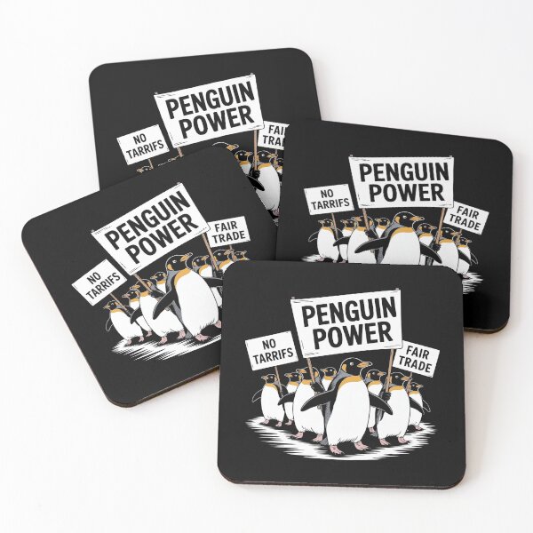 Item preview, Penguin Protest Against Tariffs Funny Penguin Tariff designed and sold by Redgiant87x.