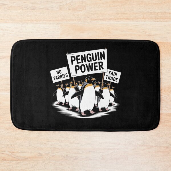 Item preview, Penguin Protest Against Tariffs Funny Penguin Tariff designed and sold by Redgiant87x.
