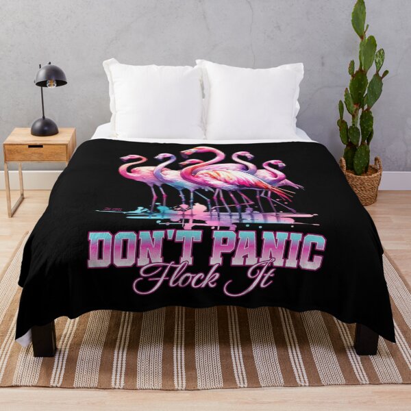 Item preview, Watercolor Flamingos Don't Panic, Flock It 2025 designed and sold by 3rd Eye Perceptions.