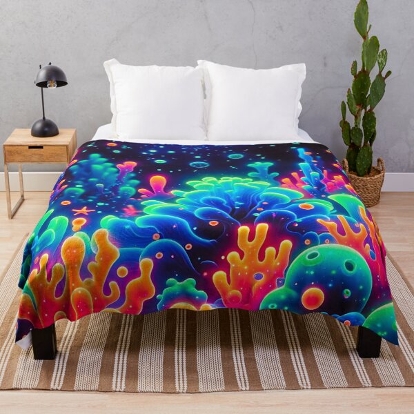 Item preview, uv reactive Neon Coral Reef Underwater Scene designed and sold by Taans-Creation.